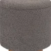 Intratuin Pouf Onne met Stauraum hellgrau D 40 H 40 cm