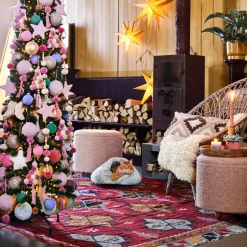 Intratuin Pouf Onne met Stauraum hellrosa D 40 H 40 cm