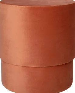 Intratuin Pouf Ryden orange D 40 H 45 cm