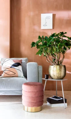 Intratuin Pouf Tate rosa D 40 H 43 cm