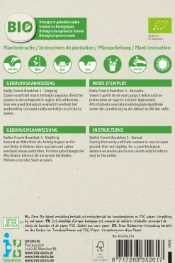 Intratuin Radieschen (Raphanus sativus 'French Breakfast') (BIO) Samen