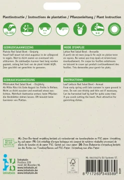 Intratuin Roter Eichblattsalat (Lactuca sativa 'Foliosa') Samen