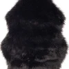 Intratuin Schaffell-Imitat schwarz 58 x 90 cm