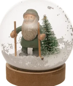 Intratuin Schneekugel Weihnachtsmann mit LED D 9 H 9 cm