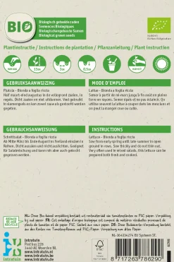 Intratuin Schnittsalat (Lactuca sativa 'Bionda a Foglia Riccia') (BIO) Samen