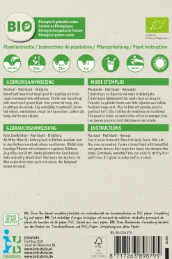 Intratuin Senf (Sinapis alba 'Red Giant') (BIO) Samen