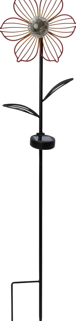 Intratuin Solar Gartenstecker Lotus orange 23 x 11,5 x 101 cm