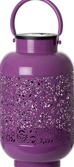 Intratuin Solar Laterne London lila D 16 H 27,5 cm