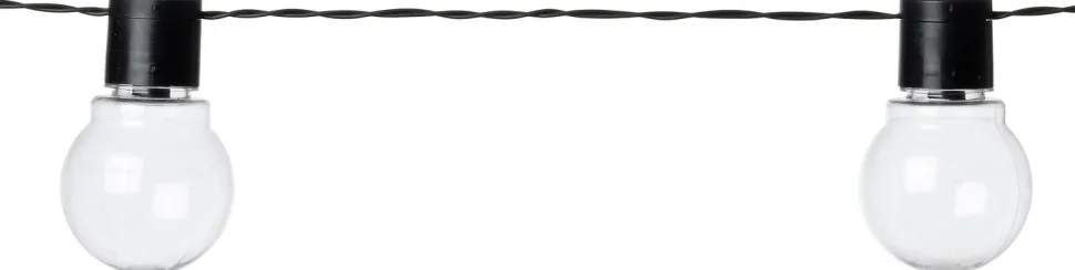 Intratuin Solar-Lichterkette transparent / schwarz 5 x 5 x 8 cm