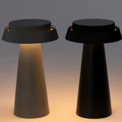 Intratuin Solar-Tischleuchte Pau schwarz D 14 H 23 cm