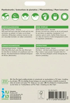 Intratuin Studentenblume rostbraun-gelb (Tagetes patula 'Carmen') Blumensamen