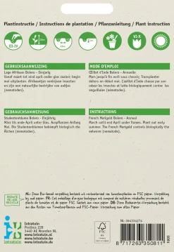 Intratuin Studentenblume (Tagetes patula 'Honeycomb') Blumensamen