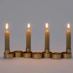 Intratuin Teelicht-/ Kerzenständer Donna gold 31 x 7,5 x 4 cm
