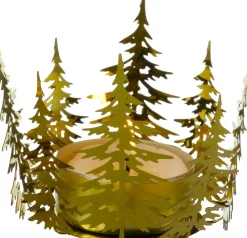 Intratuin Teelichthalter Weihnachtsbaum gold D 16,5 cm