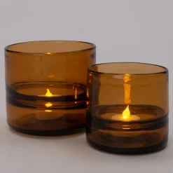 Intratuin Teelichthalter Maloy braun D 12 H 12 cm