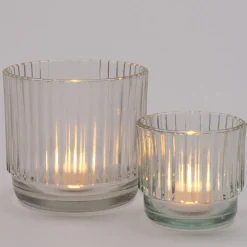 Intratuin Teelichthalter Ties transparent D 12 H 12 cm