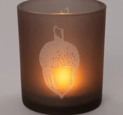 Intratuin Teelichthalter Mat Eichel braun D 7 H 8 cm