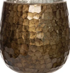 Intratuin Teelichthalter Puk braun D 10 H 10 cm