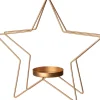 Intratuin Teelichthalter Stern gold 25 x 10 x 25,5 cm