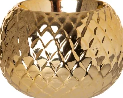 Intratuin Teelichthalter gold 8,5 x 8,5 x 5,8 cm