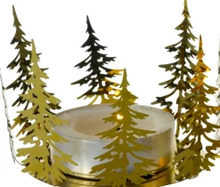 Intratuin Teelichthalter Weihnachtsbaum gold D 22,5 cm