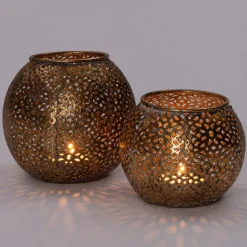 Intratuin Teelichthalter Dana gold D 12 H 11 cm