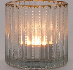 Intratuin Teelichthalter Helder Streifen D 7 H 6,8 cm