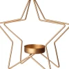 Intratuin Teelichthalter Stern gold 18 x 6,7 x 19 cm
