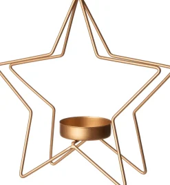 Intratuin Teelichthalter Stern gold 18 x 6,7 x 19 cm