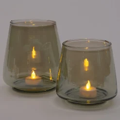 Intratuin Teelichthalter Len grün D 15 H 16 cm