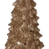 Intratuin Tischleuchte Weihnachtsbaum gold mit 1 LED warmweiß 7,5 x 7,5 x 17 cm