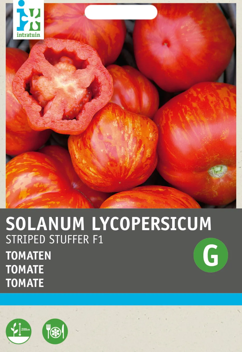 Intratuin Tomaten (Lycopersicon esculentum 'Striped Stuffer' F1) Samen