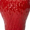 Intratuin Vase Berry Erdbeere rot D 17,8 H 21,5 cm