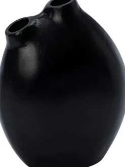 Intratuin Vase Jilly schwarz 18 x 13 x 23 cm