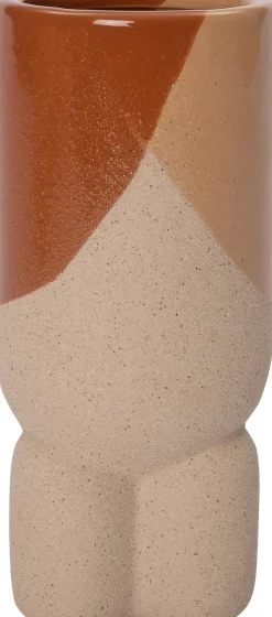 Intratuin Vase mit Fuß Jay orange D 9 H 20 cm