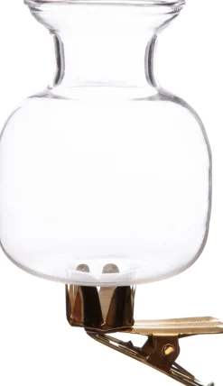 Intratuin Vase mit Klammer transparent rund D 3,9 H 7,6 cm