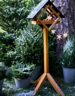 Intratuin Vogelfutterhaus Kubus stehend Holz 48 x 25 x 135 cm