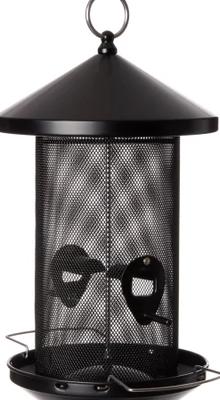 Intratuin Vogelfutterspender schwarz D 19 H 28,5 cm