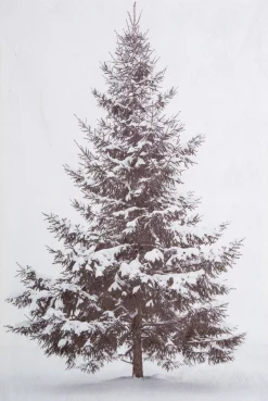 Intratuin Wandbild mit Beleuchtung Weihnachtsbaum 70 x 3 x 120 cm