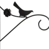 Intratuin Wandhalterung Vogel schwarz 29 x 2 x 29 cm
