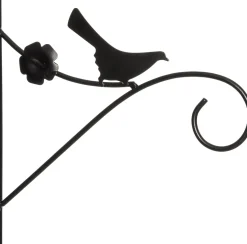 Intratuin Wandhalterung Vogel schwarz 29 x 2 x 29 cm