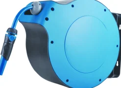 Intratuin Wand-Schlauchbox mit Gartenschlauch blau 15 m