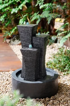 Intratuin Wasserspiel Saffir mit LED-Beleuchtung D 55 H 75,8 cm