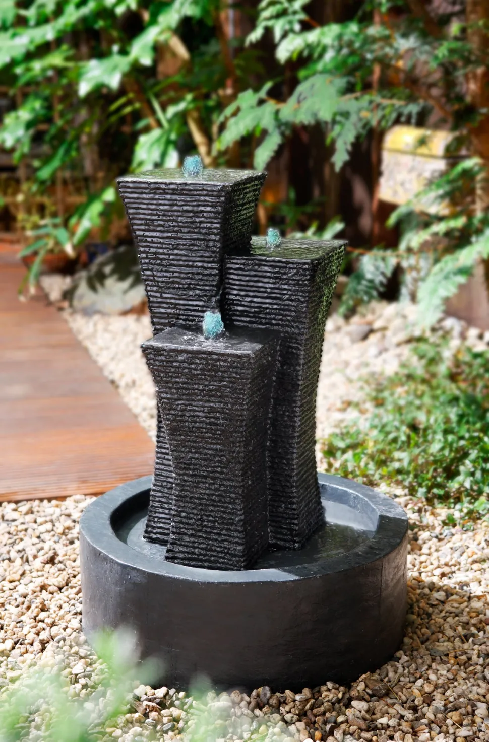 Intratuin Wasserspiel Saffir mit LED-Beleuchtung D 55 H 75,8 cm