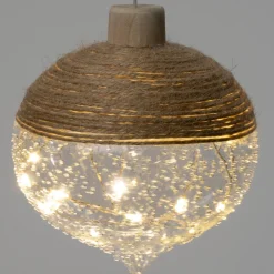 Intratuin Weihanchtsanhänger mit LED Beleuchtung naturell D12 cm