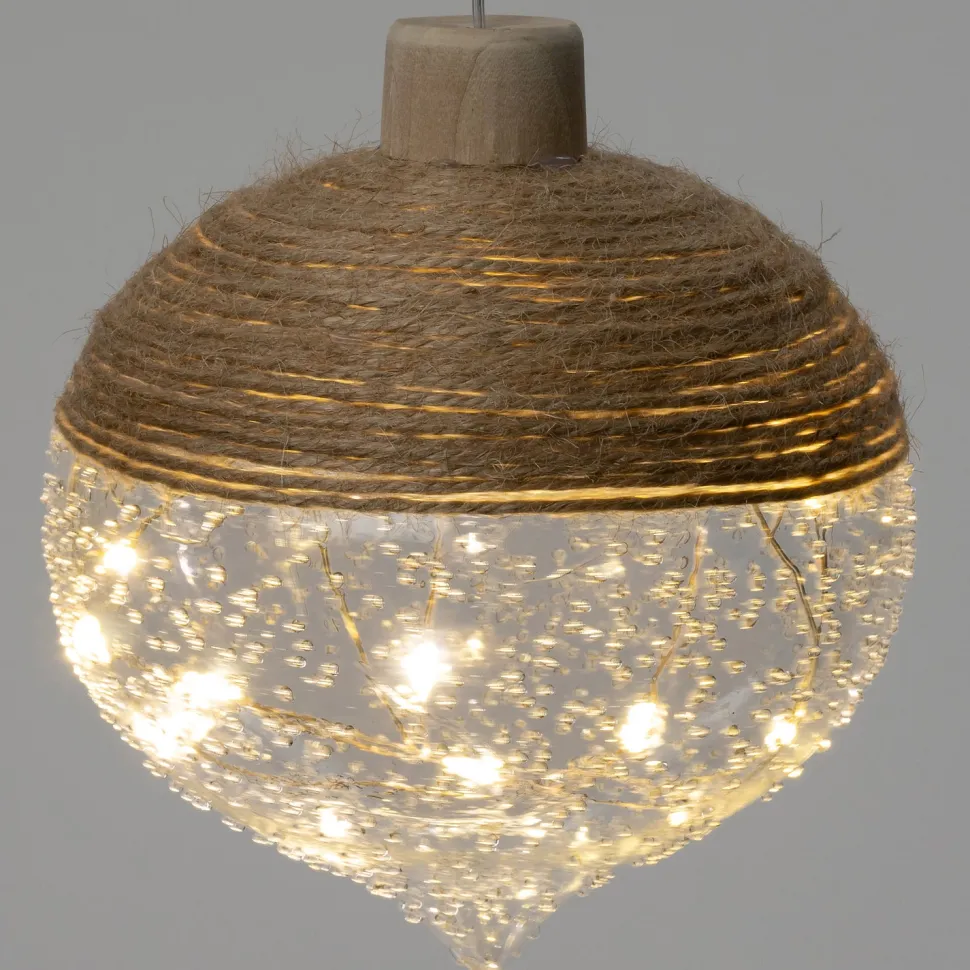 Intratuin Weihanchtsanhänger mit LED Beleuchtung naturell D12 cm