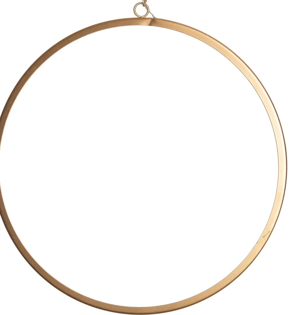 Intratuin Weihnachtsanhänger Ring mit LED-Beleuchtung gold D 42 cm