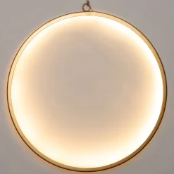 Intratuin Weihnachtsanhänger Ring mit LED-Beleuchtung gold D 42 cm