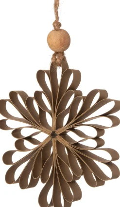 Intratuin Weihnachtsbaumanhänger Schneeflocke D 15 cm gold