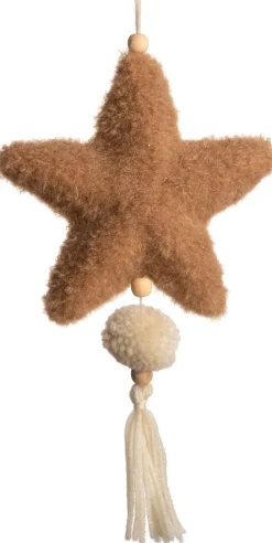 Intratuin Weihnachtsbaumschmuck Tassel Stern braun 14 x 26 x 4 cm